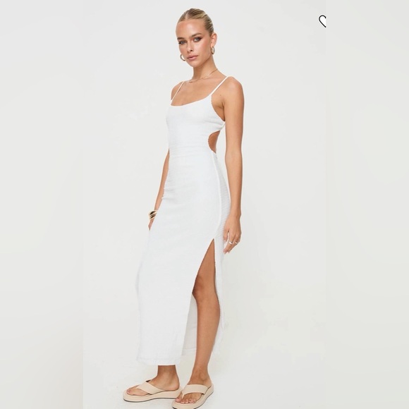 White Fox Boutique Chic White Backless Dress - Picture 3 of 4